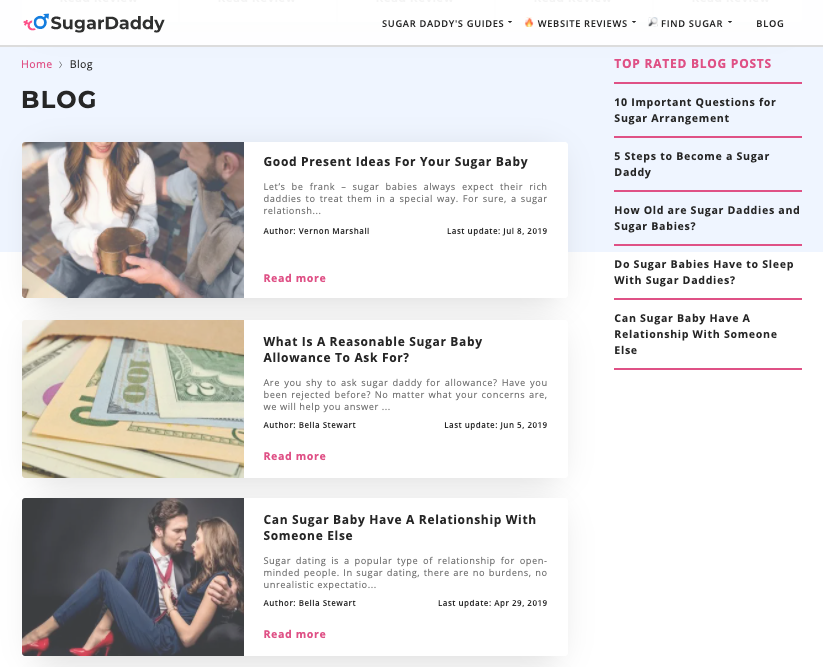 sugar daddy blogs